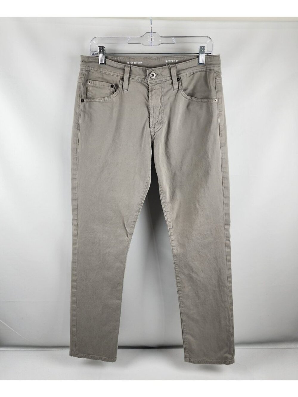Big Star Jeans Mens 31x30 Gray B-Type II Straight Leg Denim